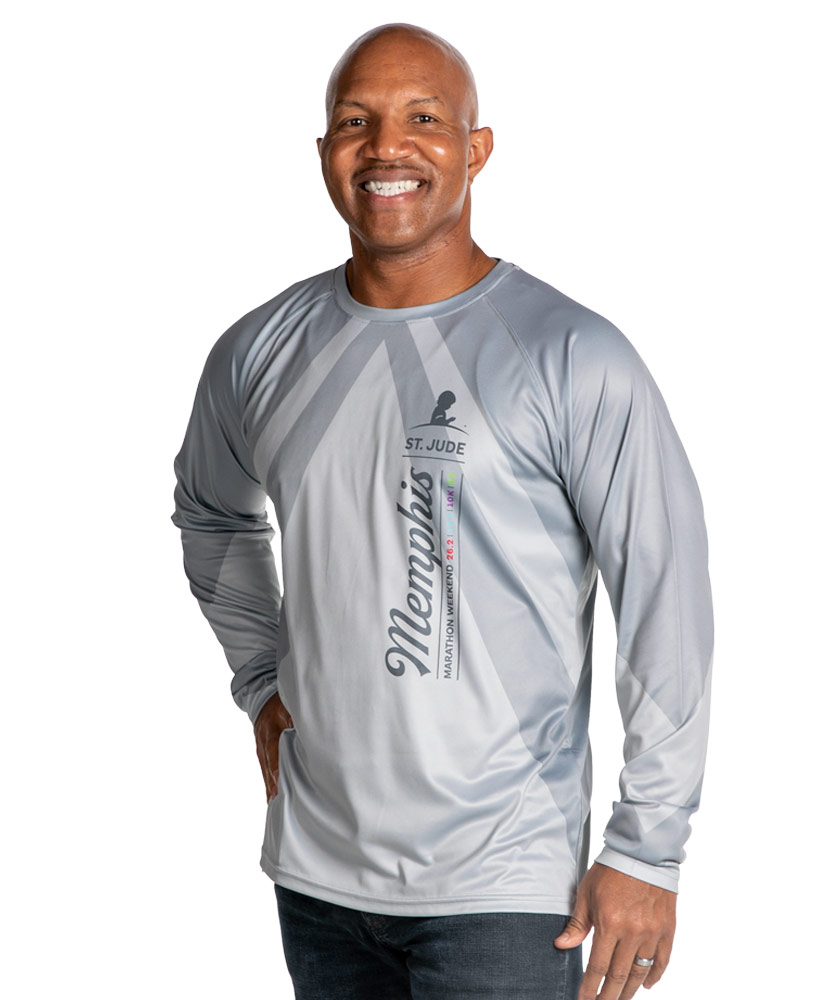 Unisex Long Sleeve Sublimated Performance Shirt Grey